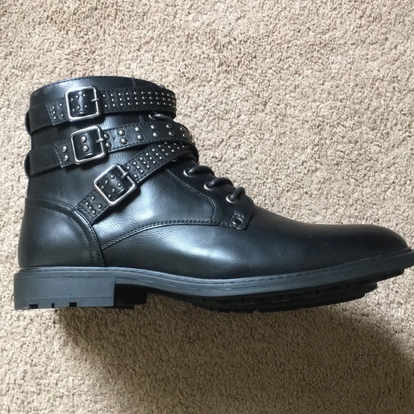 Steve Madden Other - Madden black never worn Brando boots with studs